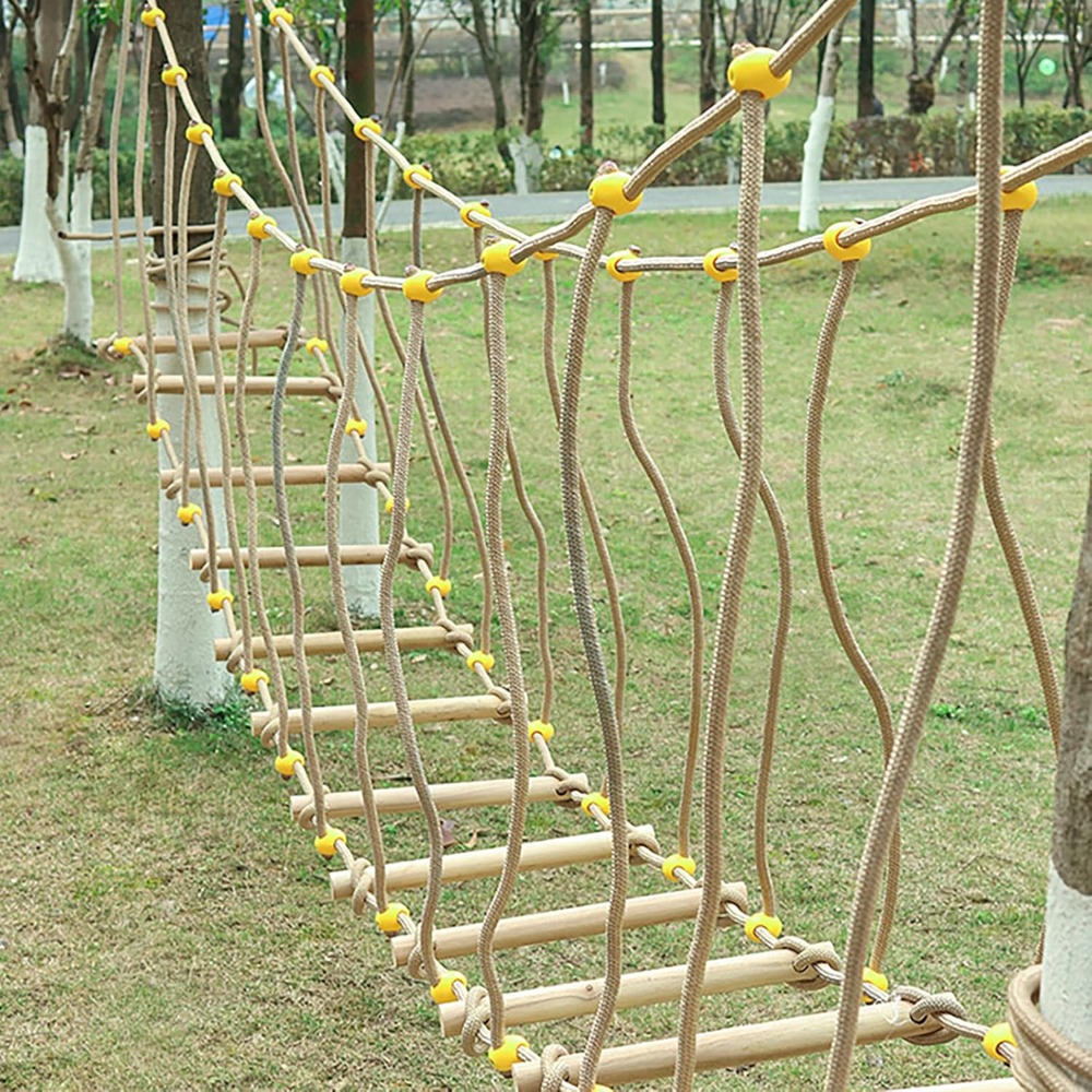 Kids Outdoor Climbing Frame - Pont suspendu en bois pour l'entraînement