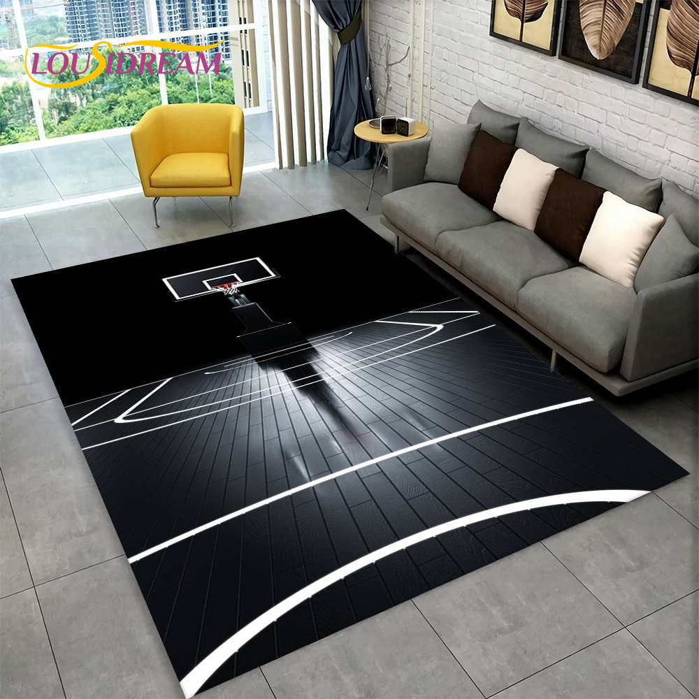 Kids Outdoor Area - Tapis de basket-ball 3D pour enfants,